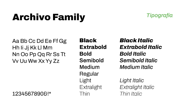 Familia tipográfica Archivo